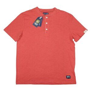 Nautica 3-Button Henley Neckline Short Sleeve Classic Fit Men's T-Shirt NWT